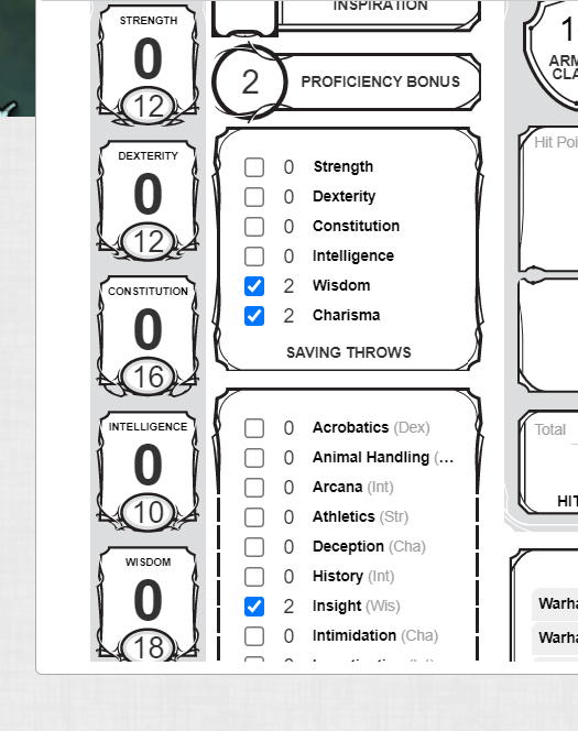 Community Forums: 5e Character Sheet - Ability Scores w/ No 