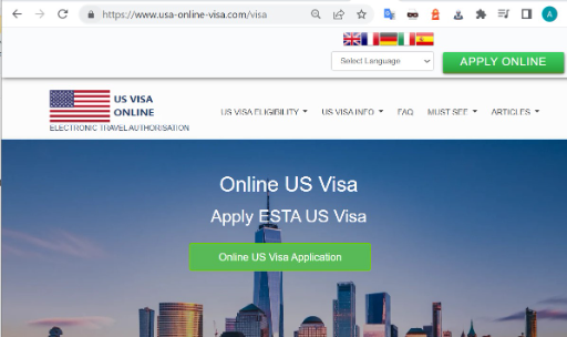 USA  Official United States Government Immigration Visa Application Online FROM FRANCE - Demande de visa du gouvernement américain en ligne - ESTA USA
