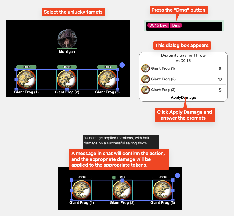 Save and Apply Damage Button
