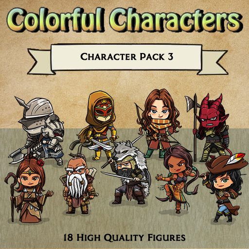 Colorful Characters - Character Pack 3 [Figures] | Roll20 Marketplace ...
