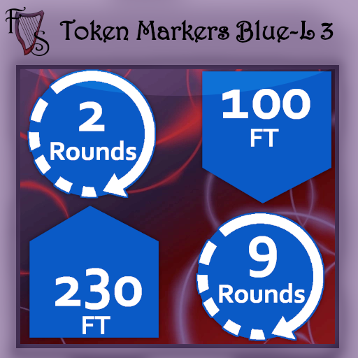 [Fabled] Token Markers Blue-L 3