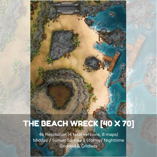 The Beach Wreck [40 x 70]