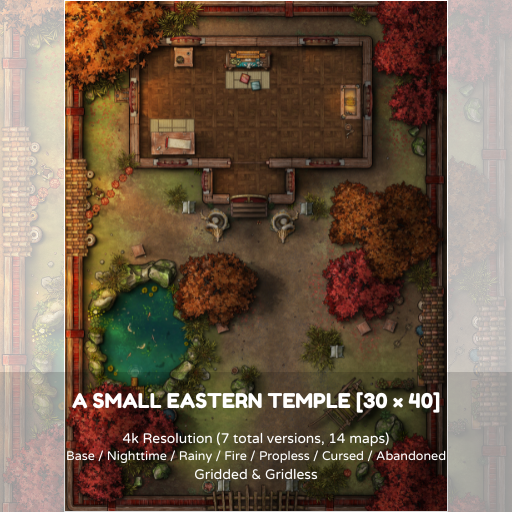 A Small Eastern Temple [30 × 40]