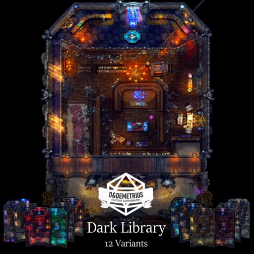 Dark Library Battle Map