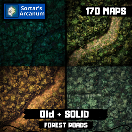 Old and Solid Forest Roads Double Pack - Forest Combat Pack - 170 Maps