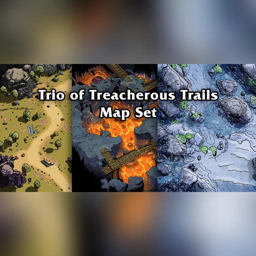 Trio of Treacherous Trails Map Set