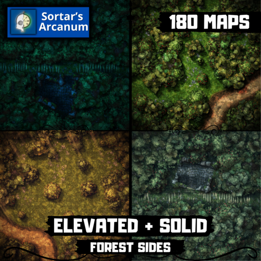 Elevated and Solid Forest Off-Roads and Ruins Double Pack - Forest Combat Pack - 180 Maps