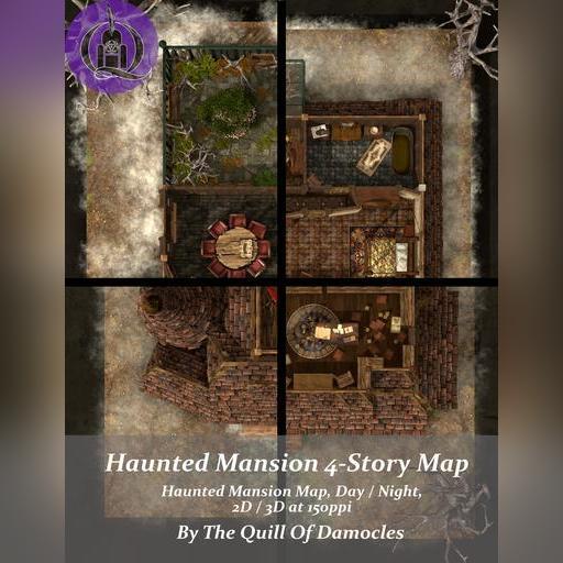 Haunted Mansion 4-Story Map