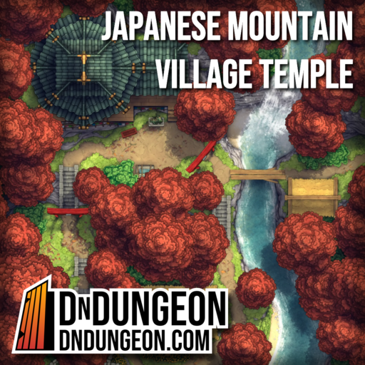 Japanese Mountain Village Temple Map
