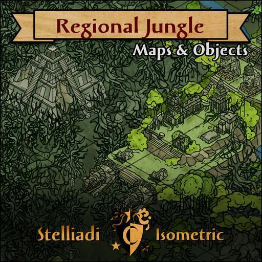 Regional Jungle - overworld isometric maps and objects pack