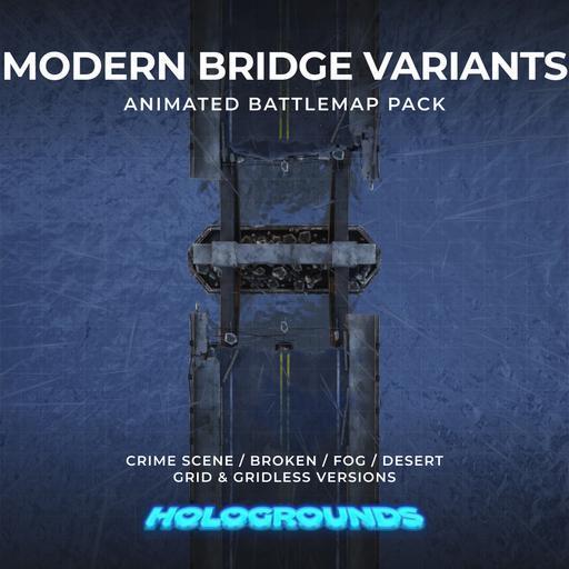 Modern Bridge Variants Animated Battlemaps Pack (4 Versions)