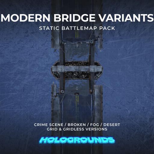 Modern Bridge Variants Static Battlemaps Pack (4 Versions)
