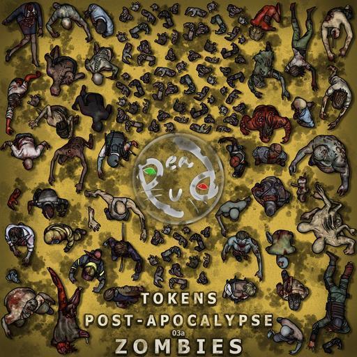  PeaPu's Tokens: Post-Apocalypse 03a — Zombies