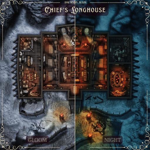 Chief Bro Map DM Andy Maps - Chief's Longhouse | Roll20 Marketplace: Digital goods ...