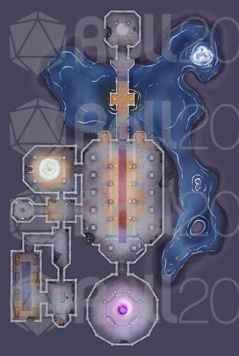 Temple of the Shattered Sun – 2 Level Dark Elf Cult Dungeon Battle Map ...