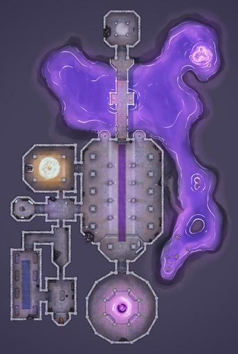 Temple of the Shattered Sun – 2 Level Dark Elf Cult Dungeon Battle Map ...