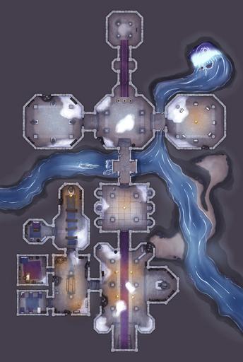 Temple of the Shattered Sun – 2 Level Dark Elf Cult Dungeon Battle Map ...