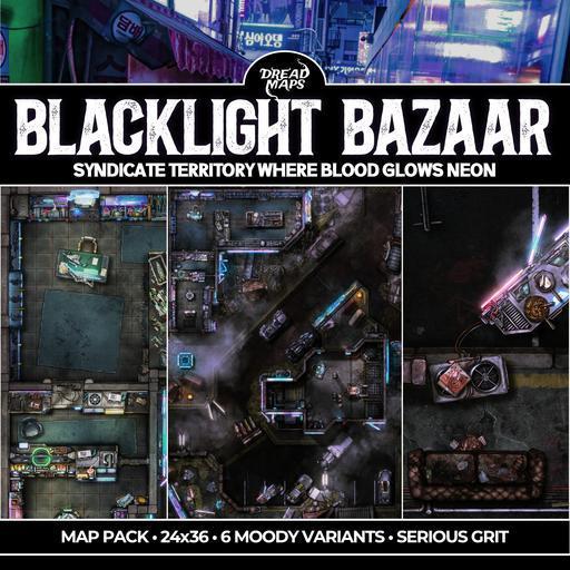 Cyberpunk Blacklight Bazaar