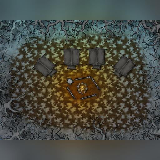 Winter Forest Night Maps