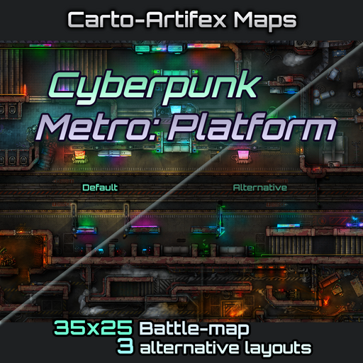 Cyberpunk Metro Platform