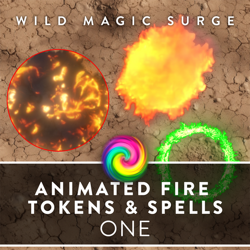 Animated Fire Tokens & Spells - One