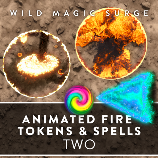 Animated Fire Tokens & Spells - Two