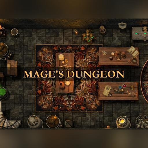 Mage's Dungeon - Dark Fantasy battlemap - 40x30