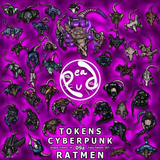 PeaPu's Tokens: Cyberpunk 09a — Ratmen