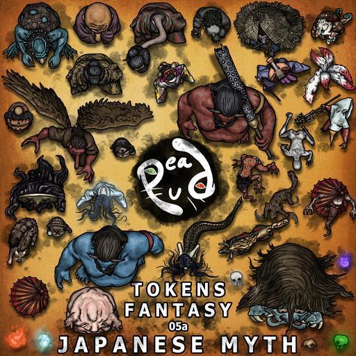 PeaPu's Tokens: Fantasy 05a — Japanese Myth