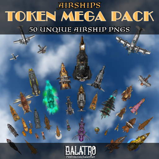 50 Airship Token Mega Pack