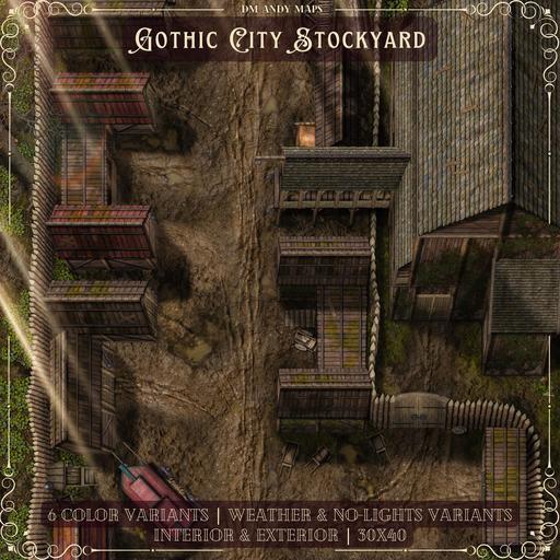 DM Andy Maps - Gothic City Stockyard