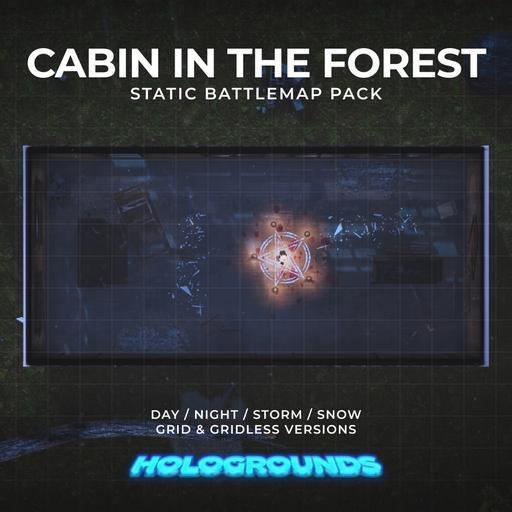 Cabin in the Forest Static Battlemaps Pack (8 Versions)