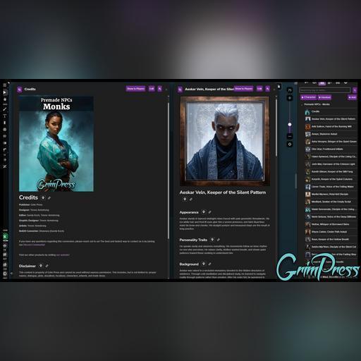 Premade NPCs - Monks [Actors]