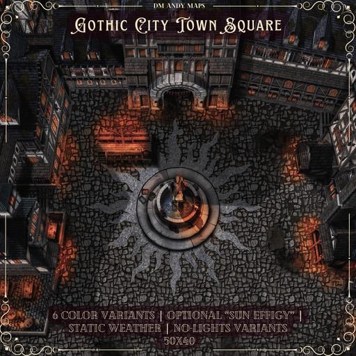 DM Andy Maps - Gothic City Town Square 