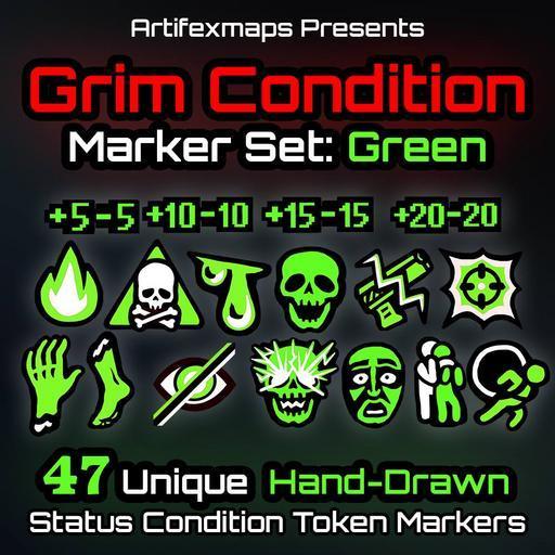Grim Condition Marker Set: Green