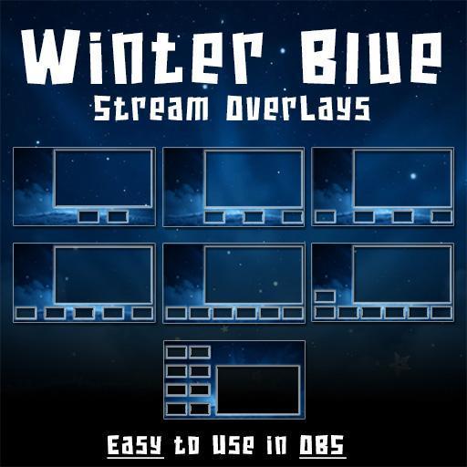 Winter Blue Stream Overlays