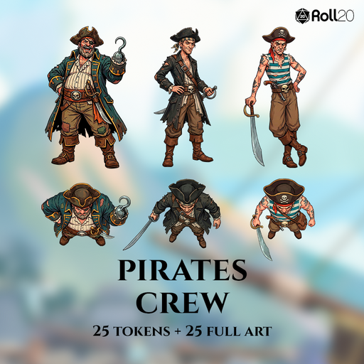 Pirates Crew Vol.1 – 25 Fantasy Enemy Tokens + 25 FullArt
