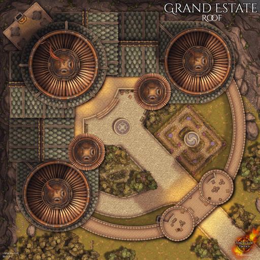 Grand Estate at Dusk