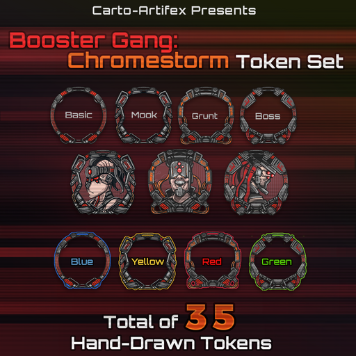 Booster Gang: Chromestorm Token-Set