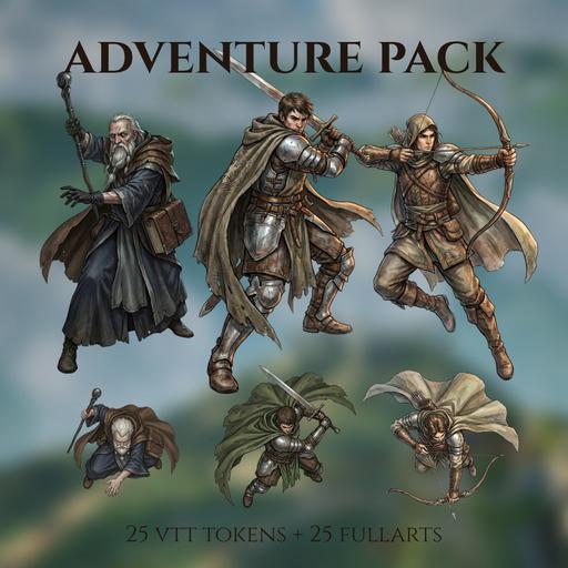 25 Adventure Pack / VTT Token Pack + FullArt / Volume 01