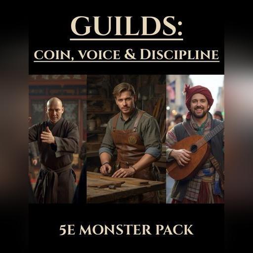 Guilds: Coin, Voice & Discipline | 5e NPC Monsters