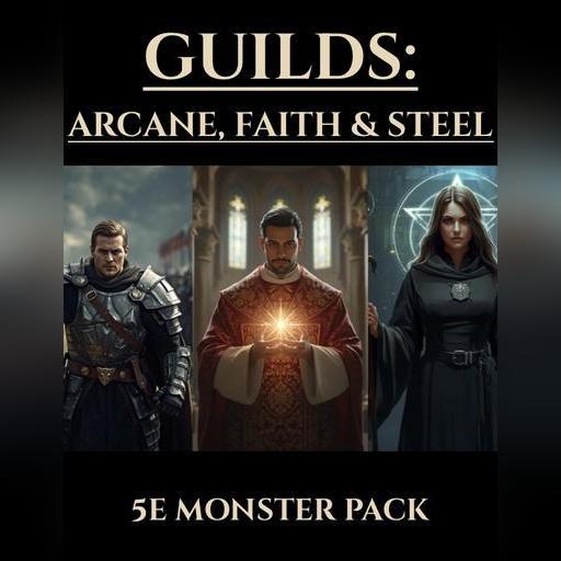 Guilds: Arcane, Faith & Steel | 5e NPC Monsters