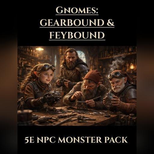 Gnomes: Gearbound & Feybound | 5e NPC Monsters