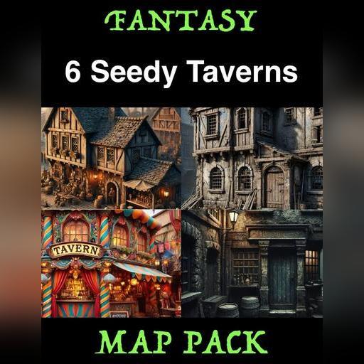 6 Fantasy Seedy Taverns | Map Pack