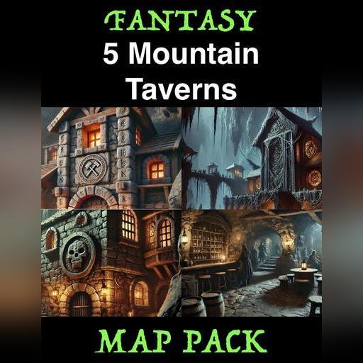 5 Fantasy Mountain Taverns | Map Pack