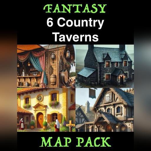6 Fantasy Country Taverns | Map Pack