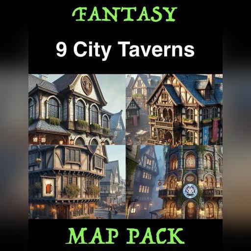 9 Fantasy City Taverns | Map Pack
