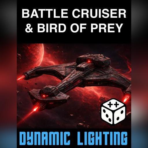 Battle Cruiser & Bird of Prey Starships | Dynamic Lighting 