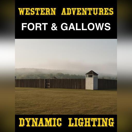 Western Adventures - Old West Wooden Fort & Gallows | Dynamic Lighting 
