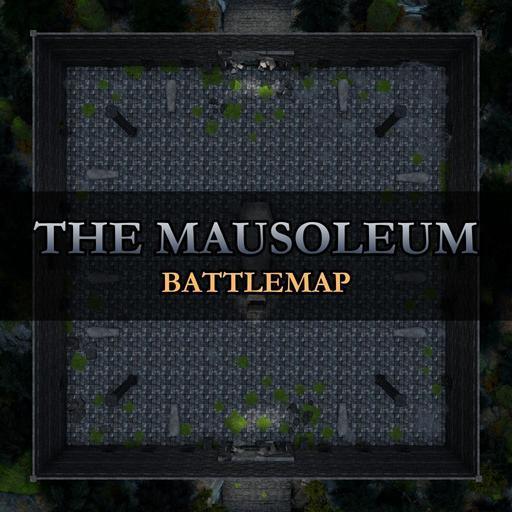 Mausoleum Battlemap - For DnD & TTRPGs (Crypt, Basilica, Tomb, Burial Chamber)